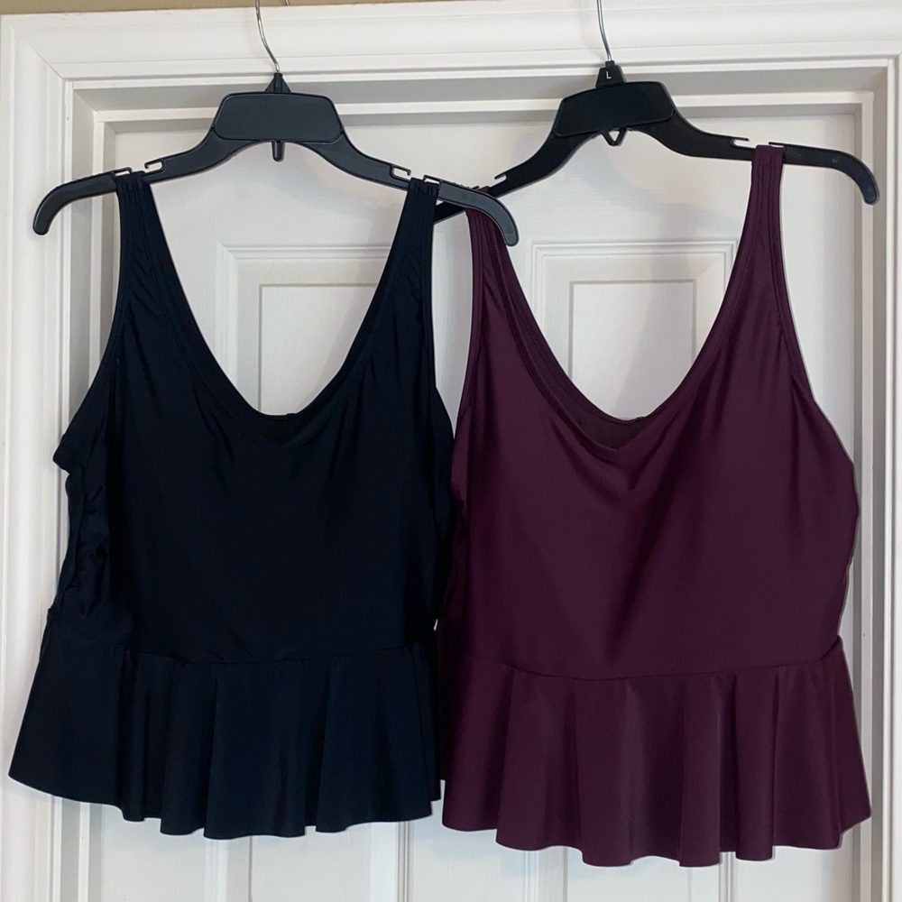 Kona Sol Peplum Swim Tops